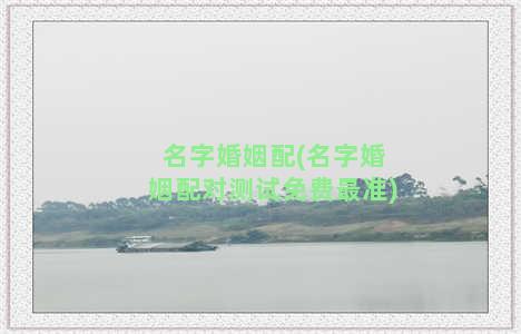 名字婚姻配(名字婚姻配对测试免费最准)