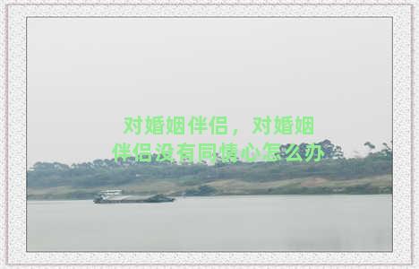 对婚姻伴侣，对婚姻伴侣没有同情心怎么办